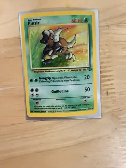 Pokemon TCG Pinsir Jungle Holo Card 9/64 Unlimited Rare, Vintage LP Condition - Image 1