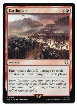 MTG Earthquake Lord of the Rings Commander (LTC) Rare Magic Card #0214 Unplayed - Image 1