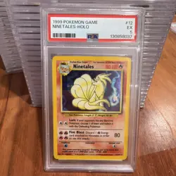 Pokemon TCG Ninetales Base Set Holo Unlimited Rare Card 12/102 Psa 5 - Image 1