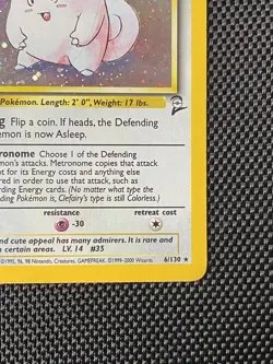 2001 Base Set Clefairy Holo #6/130 Rare WOTC Pokemon Card TCG - Image 4