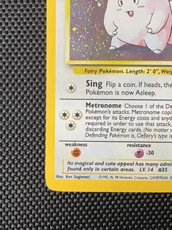 2001 Base Set Clefairy Holo #6/130 Rare WOTC Pokemon Card TCG - Image 5
