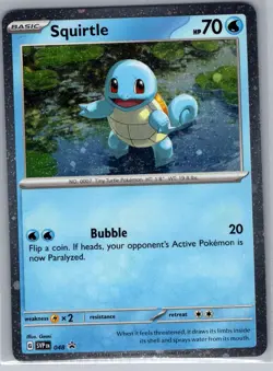 Squirtle - (Cosmos Holo) 048 Holo Scarlet & Violet Promo - Pokemon Card - NM - Image 1
