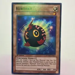 Kurivolt 1st Edition Super Rare Holo Yugioh Card NUMH-EN019 (LP) scratched Back - Image 1