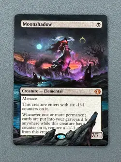 Moonshadow MTG Lorwyn Eclipsed Hand Painted Borderless Extended Full Altered Art - Image 1