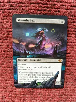 Moonshadow MTG Lorwyn Eclipsed Hand Painted Borderless Extended Full Altered Art - Image 2