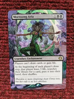 Mornsong Aria MTG Lorwyn Eclipsed Hand Painted Borderless Extended Altered Art v - Image 2