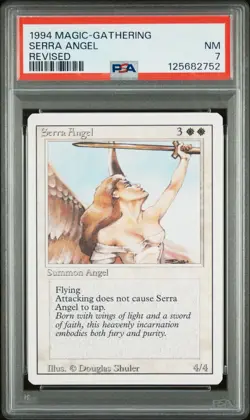 MTG - Serra Angel - Revised Edition Magic - Graded PSA 7 - Image 1