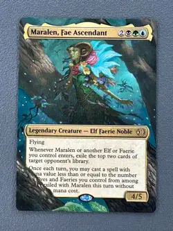 Maralen Fae Ascendant MTG Lorwyn Eclipsed Hand Painted Extended Full Altered Art - Image 1
