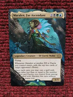 Maralen Fae Ascendant MTG Lorwyn Eclipsed Hand Painted Extended Full Altered Art - Image 2