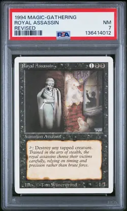 MTG - Royal Assassin - Revised Edition Magic - Graded PSA 7 - Image 1