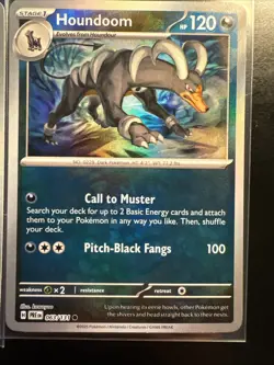 Houndour Houndoom Master Ball 2 Card Pokemon Lot Prismatic Evolutions Reverse - Image 2