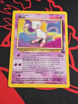 Mew # 8 Black Star Promo Rare Vintage Pokemon Card - LP Non Holo - Image 1