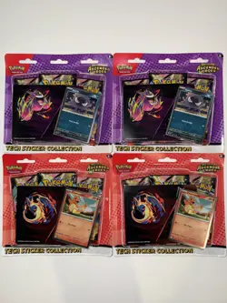Pokemon Mega Evolution Ascended Heroes Tech Sticker Charmander Gastly LOT OF 4 - Image 1