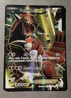 Pokemon Groudon EX Full Art Ultra Rare Holo 180 HP XY Primal Clash 150/160 - Image 1