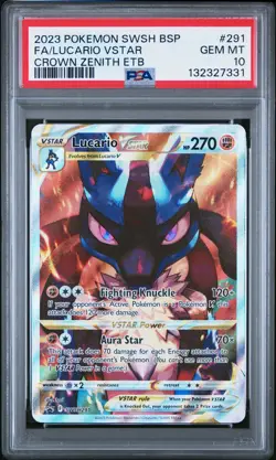 7331 Lucario VSTAR 2023 Pokemon SWSH Crown Zenith ETB Promo #SWSH291 PSA 10 - Image 1