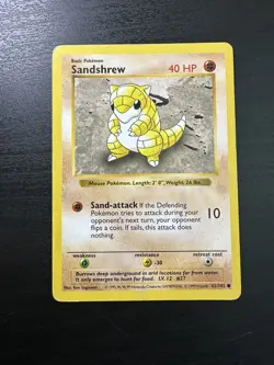 Sandshrew (Shadowless) - 62/102 Base Set - WOTC - Pokemon TCG - PL - Image 1