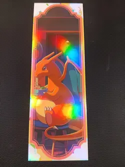 Pokemon Chinese Laser Ticket Stub Charizard Ramen Bookmark US SELLER - Image 1