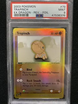 2003 Pokemon EX Dragon Trapinch Reverse Foil 79/97 PSA 9 Mint - Image 1