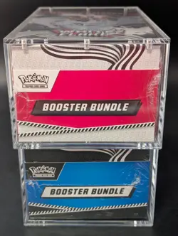 2x Pokemon SV10.5 Black Bolt White Flare Sealed Booster Bundle Display W/Acrylic - Image 5