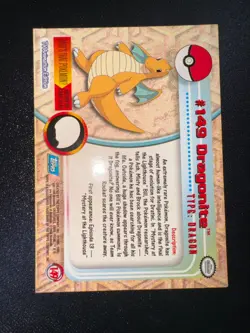 2000 Topps Pokemon TV Animation Series 3 Dragonite Blue Logo #149 NM- - Image 2