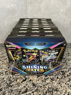 Pokemon Shining Fates Mad Party Pin Collection Display ( 8 Pin Collections ) - Image 1