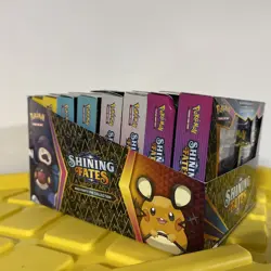 Pokemon TCG: Shining Fates Mad Party Pin Collection Case Of 8 Packs 820650818684 - Image 1