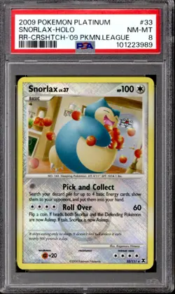 Pokemon Rising Rivals League Promo Cross-Hatch Reverse Holo Foil Snorlax 33/111 - Image 1