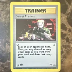 Wizards Pokemon TCG Trainer Lt. Surge Secret Mission Gym Heroes 1st Ed NM- - Image 1