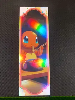 Pokemon Chinese Laser Ticket Stub Charmander Ramen Bookmark US SELLER - Image 1