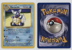 Wartortle Shadowless Pokemon Base Set #42 1999 - Image 3