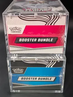 2x Pokemon SV10.5 Black Bolt White Flare Sealed Booster Bundle Display W/Acrylic - Image 5