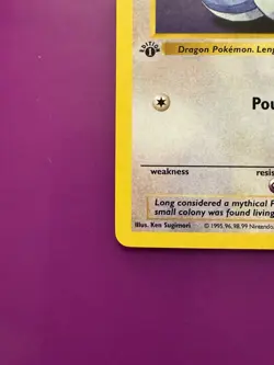 Pokemon Dratini 26/102 Base Set, Shadowless, 1st Edition NM - Image 5