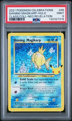 7318 Shining Magikarp 2021 Pokemon Sword & Shield Celebrations Classic #66 PSA 9 - Image 1