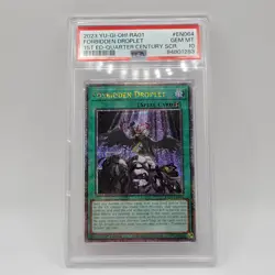 YUGIOH - PSA 10 - Forbidden Droplet 1st ed. Quarter Century SCR. - RA01 - EN064 - Image 1