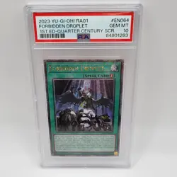 YUGIOH - PSA 10 - Forbidden Droplet 1st ed. Quarter Century SCR. - RA01 - EN064 - Image 3