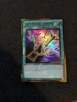1x Yu-Gi-Oh! Anti-Magic Arrows - MAGO-EN043 - Premium Gold Rare - 1st Ed - NM - Image 1