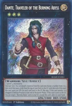 Yugioh! MP Dante, Traveler of the Burning Abyss - BLMR-EN081 - Secret Rare - 1st - Image 1
