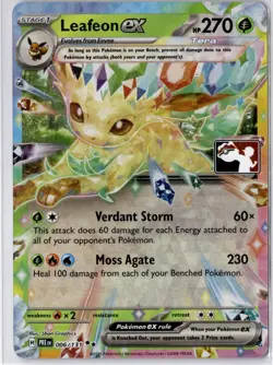 Leafeon ex 006/131 Prize Pack Series 7 Prismatic Holo STAMPED Pokemon Card - Image 1