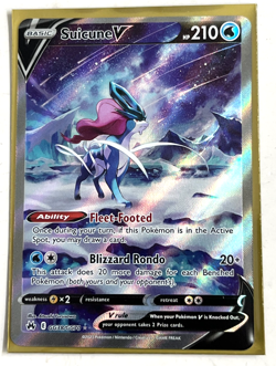 Suicune V GG38/GG70 Crown Zenith Galarian Gallery NM Pokemon Card - Image 1