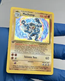 Machamp Holo 1999 Pokemon TCG Unlimited 1st Edition Card 8/102 Base Set Gradable - Image 2