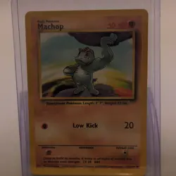 Pokemon Machop Base Set 52/102 Regular Common 50 HP English TCG Card - Image 1