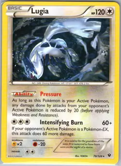 Lugia 78/124 Non Holo XY - Fates Collide - Pokemon Card - NM - Image 1