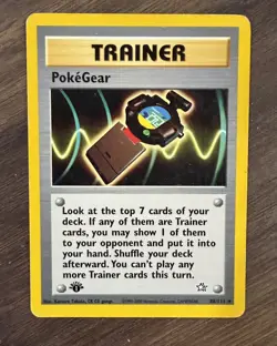 PokeGear 88/111 Neo Genesis Rare First Edition Pokemon Card - Image 1