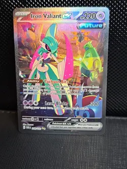 Pokemon Iron Valiant EX TCG Card 249/182 Paradox Rift Special Illustration Rare - Image 2
