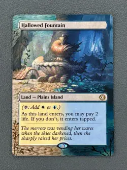 Hallowed Fountain MTG Lorwyn Eclipsed Hand Painted Borderless Full Altered Art v - Image 1
