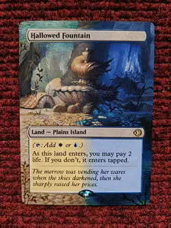 Hallowed Fountain MTG Lorwyn Eclipsed Hand Painted Borderless Full Altered Art v - Image 2