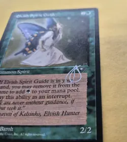 Unplayed Silver Signed Elvish Spirit Guide Alliances Magic MTG JULIE BAROH EDH - Image 2