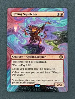 Hexing Squelcher #145 MTG Lorwyn Eclipsed Hand Painted Extended Full Altered Art - Image 1