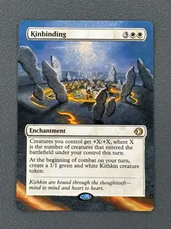 Kinbinding MTG Lorwyn Eclipsed Hand Painted Borderless Extended Full Altered Art - Image 1