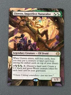 Lluwen, Imperfect Naturalist MTG Lorwyn Eclipsed Hand Painted Full Altered Art v - Image 1